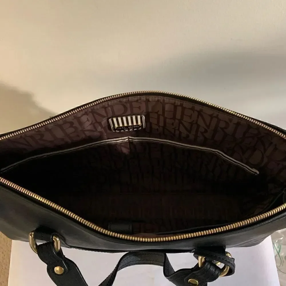 Henri Bendel West 57th Leather Laptop Briefcase